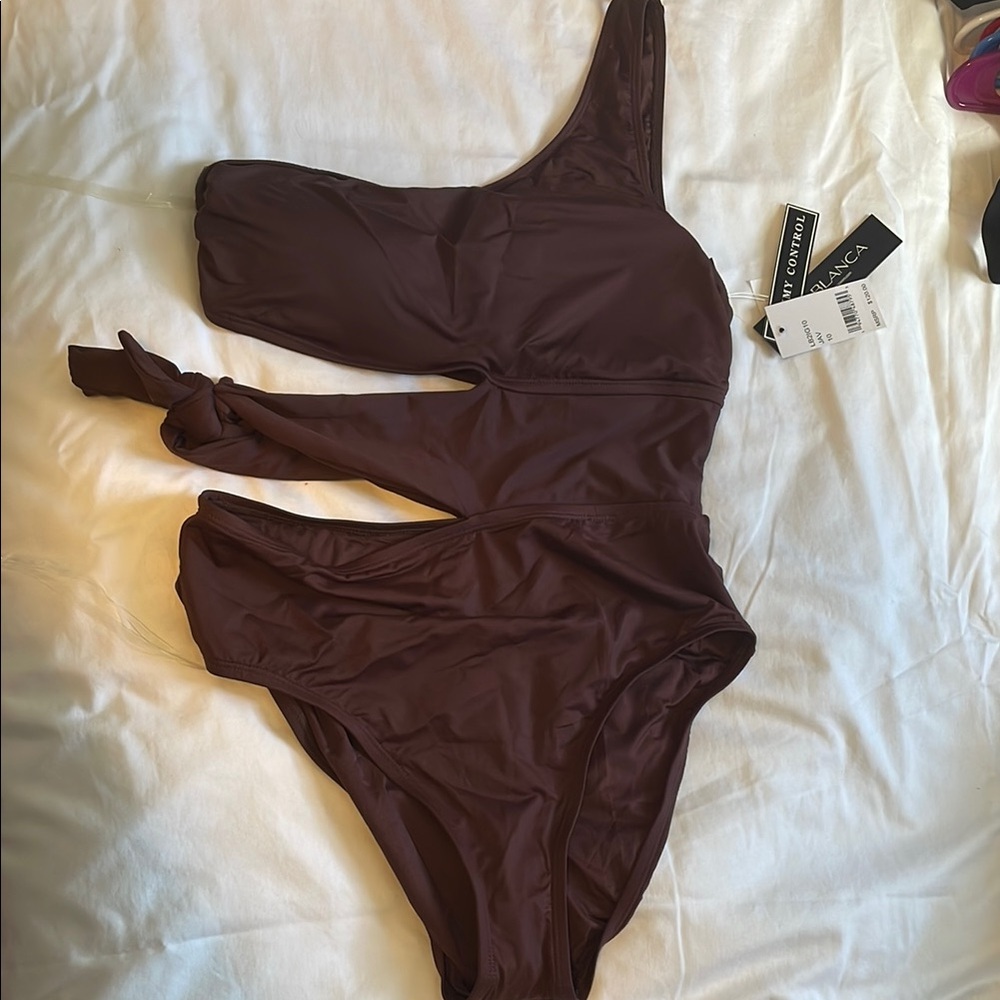 La Blanca Brown One Piece Swimsuit
